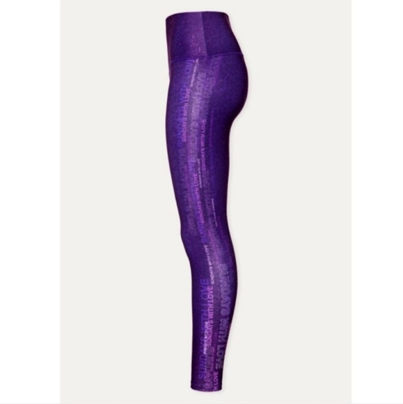 WITH x Peloton Sundays With Love High Waist Leggings Yoga Pants Purple Small - Picture 3 of 14